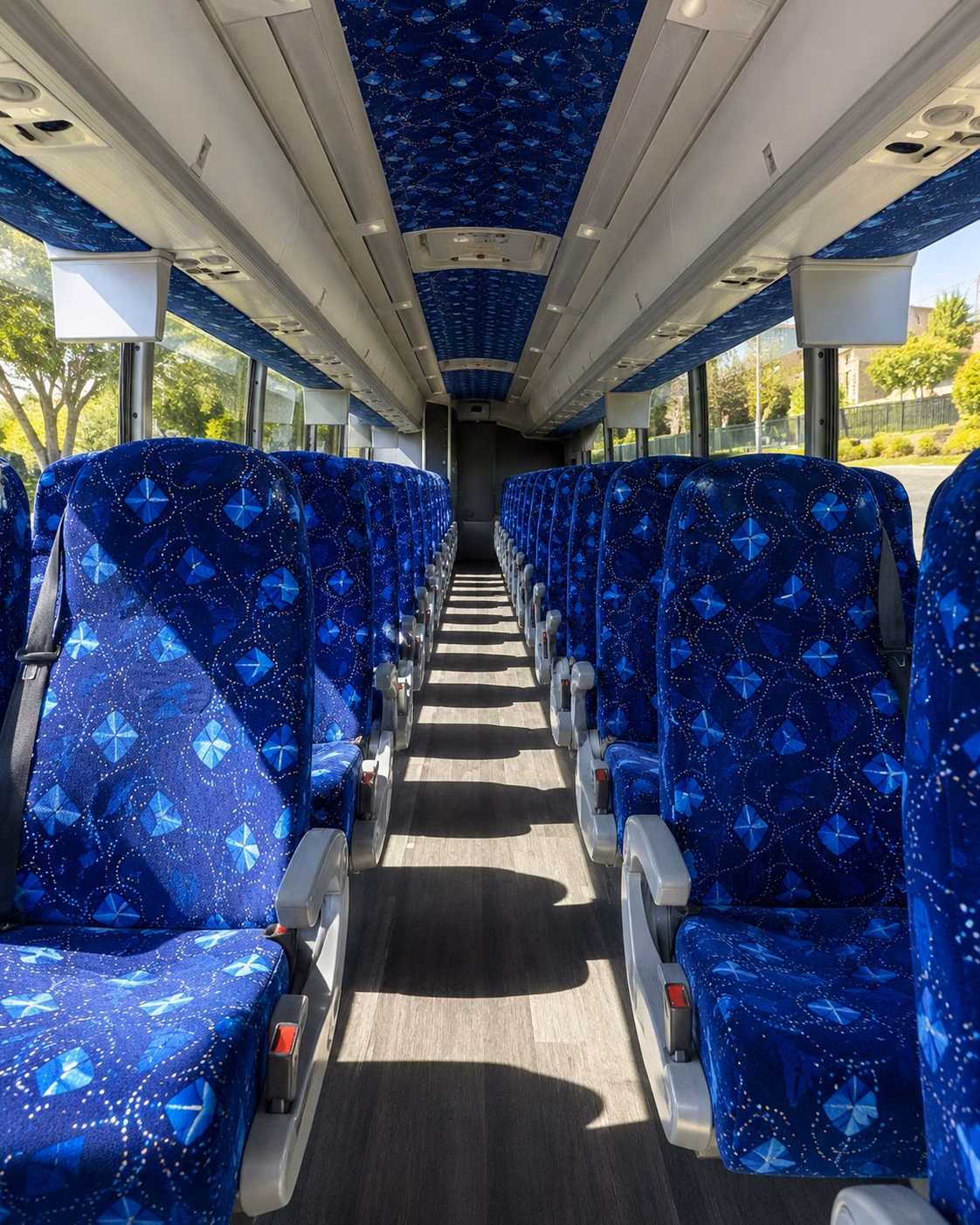 elk grove charter bus rental interior